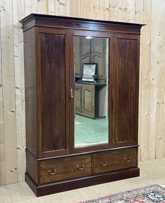 20th Century English Wardrobe in Mahogany-QYF-1816632