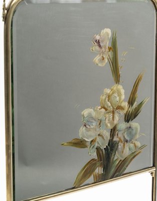 20th Century Fireback in Brass with Painted Mirror-WFS-2039435