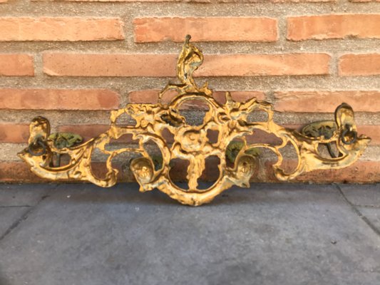 20th-Century French Bronze Wall Mounted Coat Rack-NOU-743141