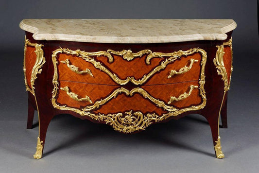 20th Century French Louis XV Style Kingwood Commode in Style of Francois Linke