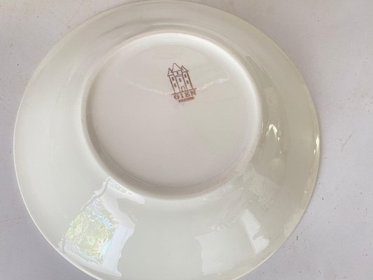 20th Century French Modernist Ceramic Plates with Geometrical Pattern Decor, Set of 4-UR-1706804