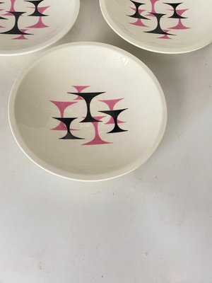 20th Century French Modernist Ceramic Plates with Geometrical Pattern Decor, Set of 4-UR-1706804