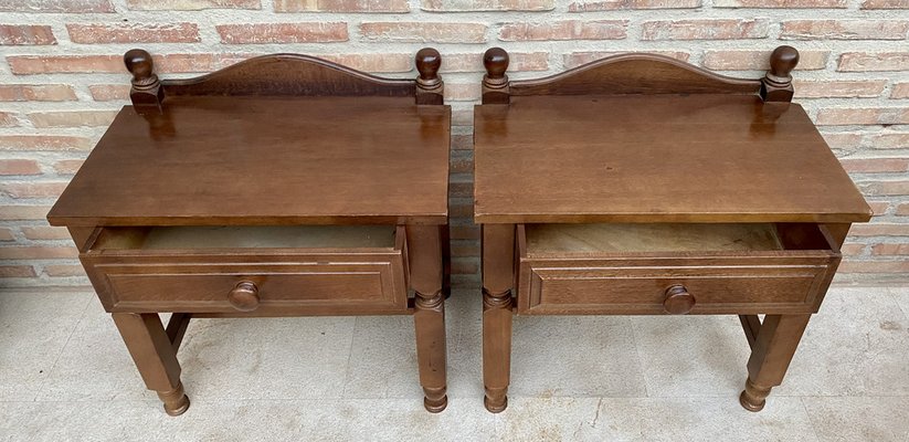 20th Century French Nightstands with One Drawer, 1950s, Set of 2-NOU-1700623