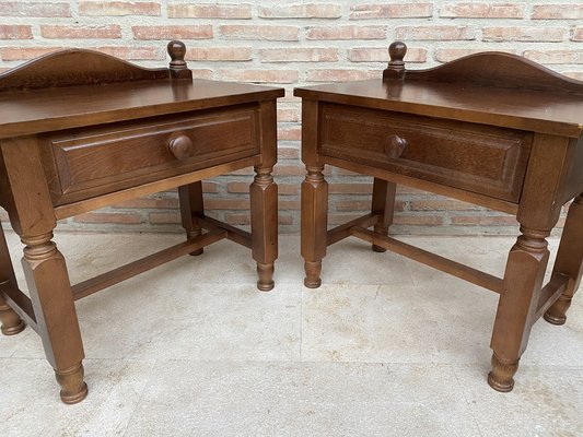 20th Century French Nightstands with One Drawer, 1950s, Set of 2-NOU-1700623