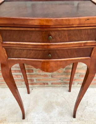 20th Century French Nightstands with Two-Drawer & Cabriole Legs, Set of 2-NOU-1352031