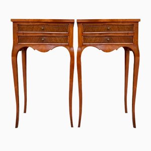 20th Century French Nightstands with Two-Drawer & Cabriole Legs, Set of 2-NOU-1352031