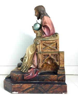 20th Century French Painted and Gilt Statue of Jesus Christ-PSK-1003307