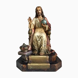 20th Century French Painted and Gilt Statue of Jesus Christ-PSK-1003307