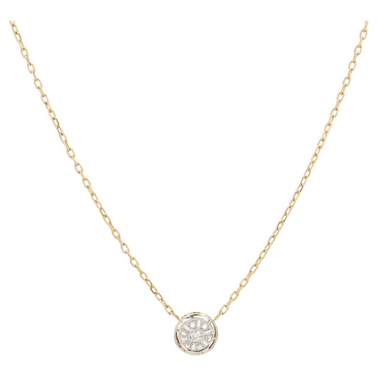 20th Century French Round Diamond Pattern 18 Karat Yellow Gold Chain