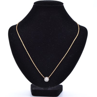 20th Century French Round Diamond Pattern 18 Karat Yellow Gold Chain-OLU-1335859