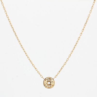 20th Century French Round Diamond Pattern 18 Karat Yellow Gold Chain-OLU-1335859