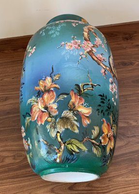 20th Century German Baluster Peacock Vase from Ulmer Keramik-PSK-1002892