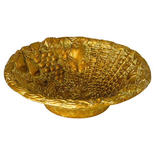 20th Century Gilt Plaster Bowl, Italy