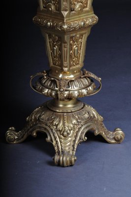 20th Century Gold Engraved Bronze Column-FLW-1402209