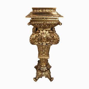 20th Century Gold Engraved Bronze Column-FLW-1402209