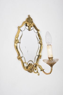 20th Century Italian Brass Wall Lights, Set of 2