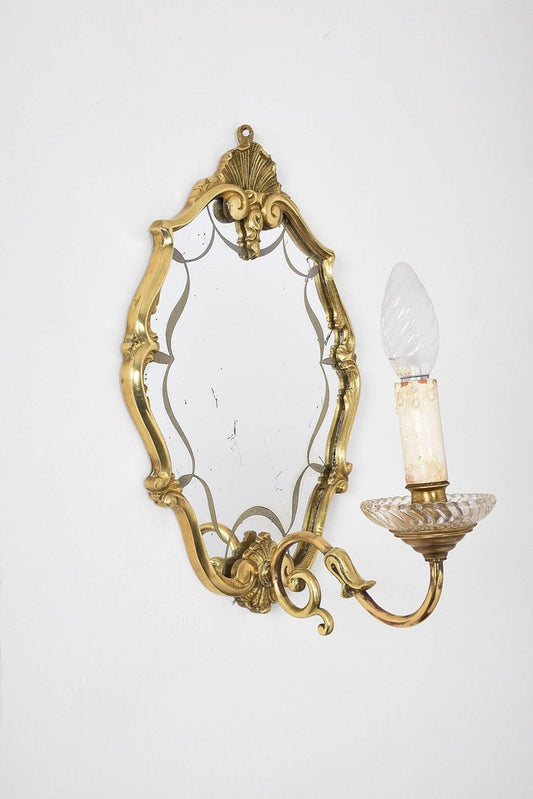 20th Century Italian Brass Wall Lights, Set of 2