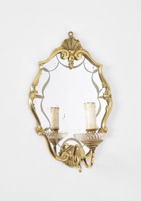 20th Century Italian Brass Wall Lights, Set of 2-JDR-1126074