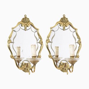 20th Century Italian Brass Wall Lights, Set of 2-JDR-1126074