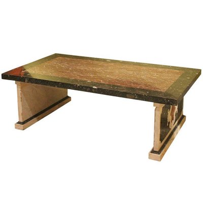 20th Century Italian Polychromed Rectangular Marble Coffee or Cocktail Table-AXE-1433424