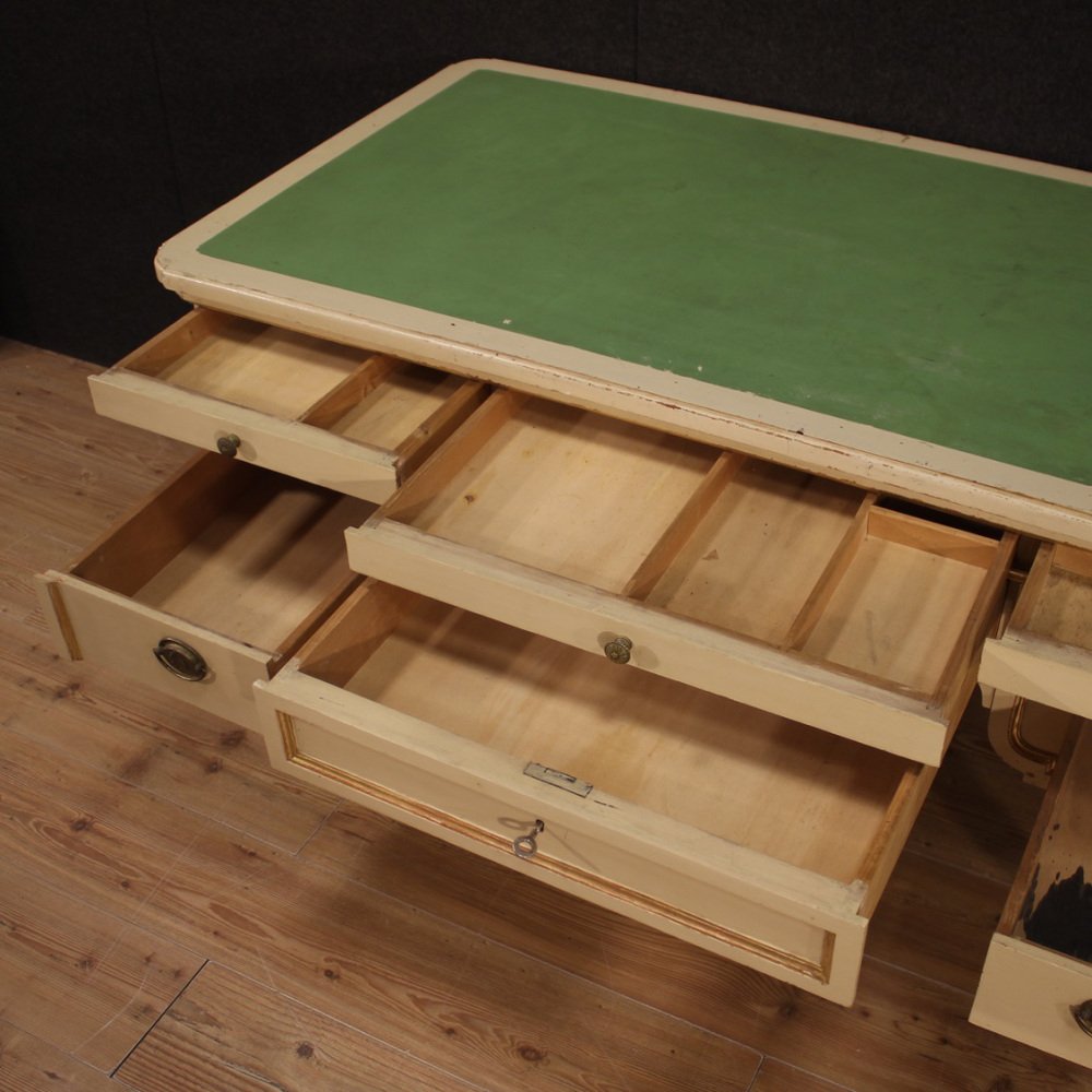 20th Century Lacquered and Painted Writing Desk, 1930s