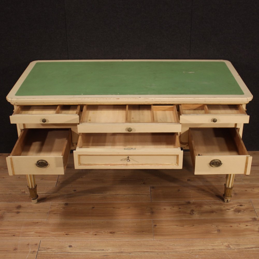 20th Century Lacquered and Painted Writing Desk, 1930s