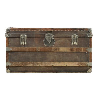 20th Century Leather and Wooden Ttrunk from T.P Ferrier-NQ-1735633