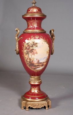 20th Century Louis XIV Sèvre Pump Lidded Vase-FLW-1401875