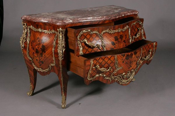 20th Century Louis XV French Tulipwood Commode-FLW-1402348