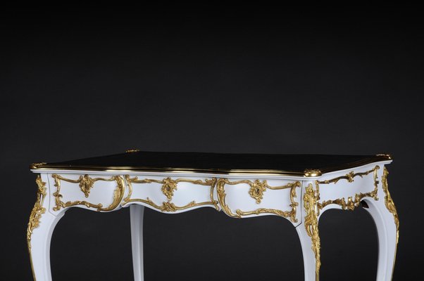 20th Century Louis XV White Writing Desk-FLW-1402266