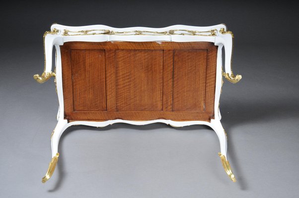 20th Century Louis XV White Writing Desk-FLW-1402266