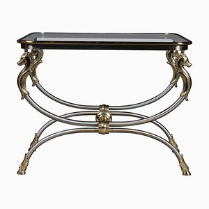 20th Century Modern Classical Style Side Table in Chromed Brass-FLW-1402206