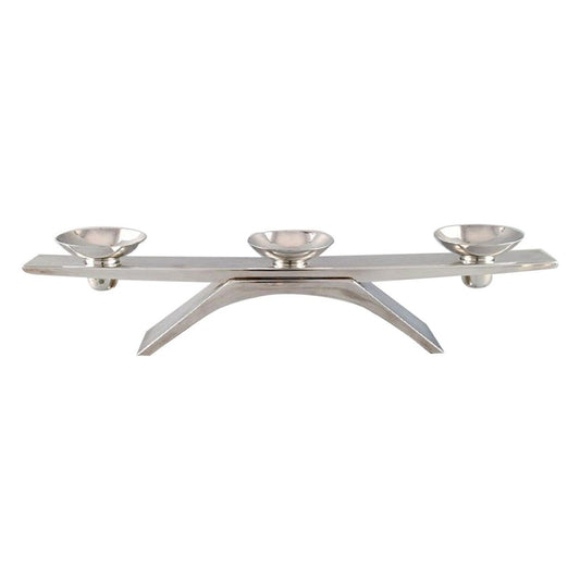 20th Century Modernist Plated Silver Ikora Candleholder from WMF, Germany