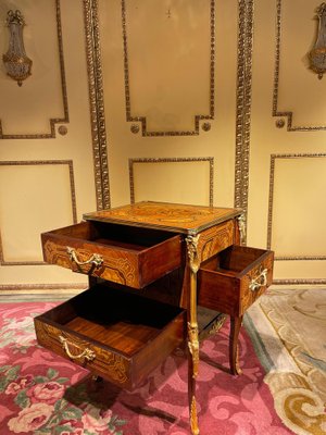 20th Century Napoleon III Side Table in Marquetry-FLW-1402071