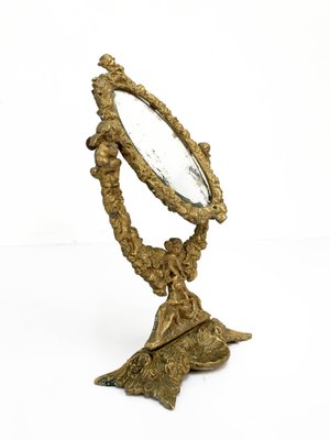 20th Century Neo-Renaissance Gilded Bronze Table Mirror-JDR-1125955