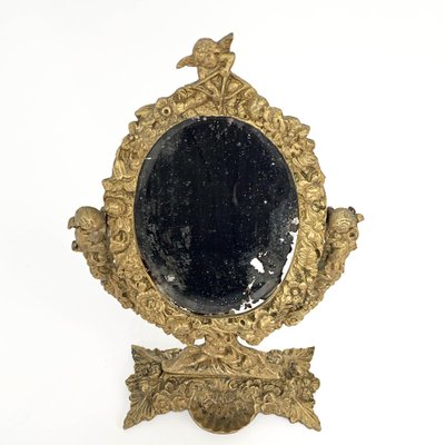 20th Century Neo-Renaissance Gilded Bronze Table Mirror-JDR-1125955