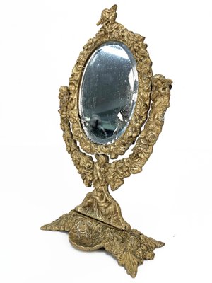 20th Century Neo-Renaissance Gilded Bronze Table Mirror-JDR-1125955