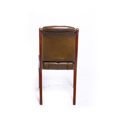 20th Century Olive Leather Biedermeier Chair-FSD-1091940