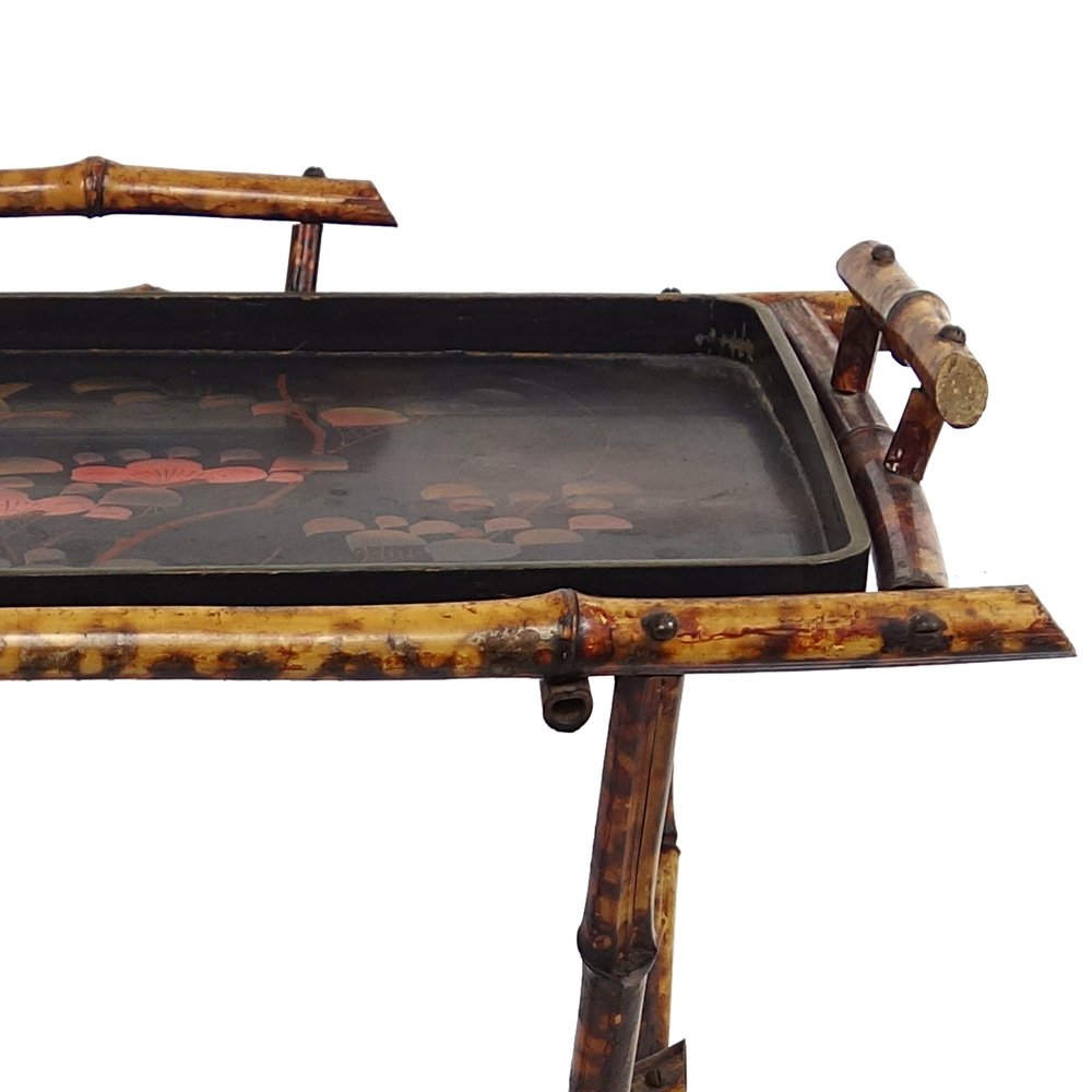 20th Century Oriental Tray Table on a Bamboo Stand