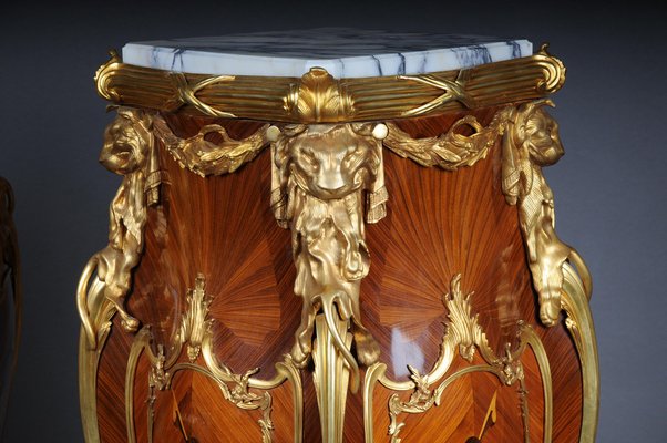 20th Century Ormolu Pedestals / Columns in Style of François Linke, Set of 2-FLW-1401731