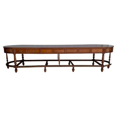 20th Century Oval Console Table with Drawers in Both Sides-PSK-1111699