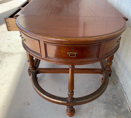 20th Century Oval Console Table with Drawers in Both Sides-PSK-1111699