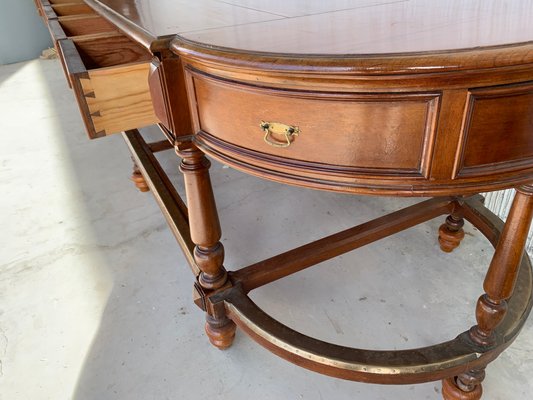 20th Century Oval Console Table with Drawers in Both Sides-PSK-1111699