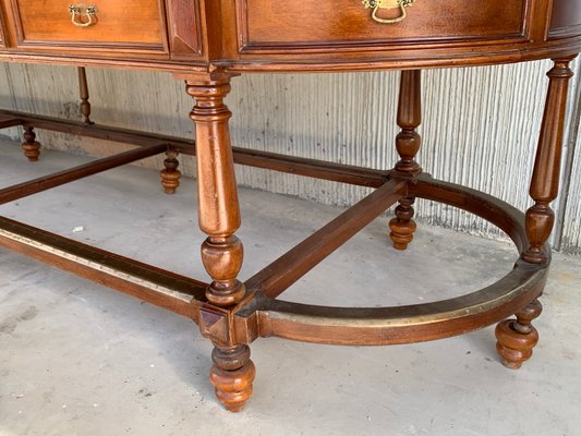 20th Century Oval Console Table with Drawers in Both Sides-PSK-1111699