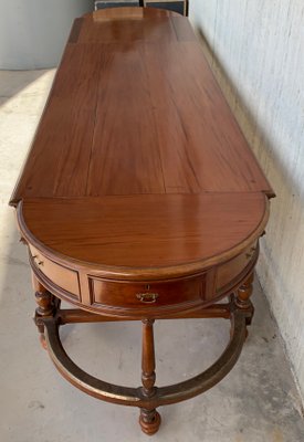 20th Century Oval Console Table with Drawers in Both Sides-PSK-1111699