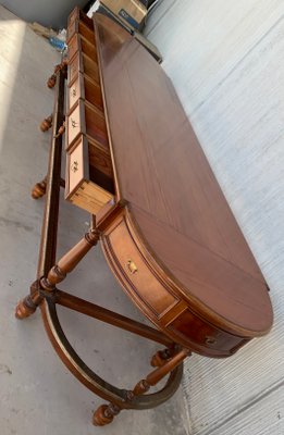 20th Century Oval Console Table with Drawers in Both Sides-PSK-1111699