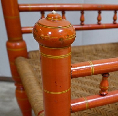 20th Century Painted Wooden Chair and Braided Strings, India-RVK-1792986