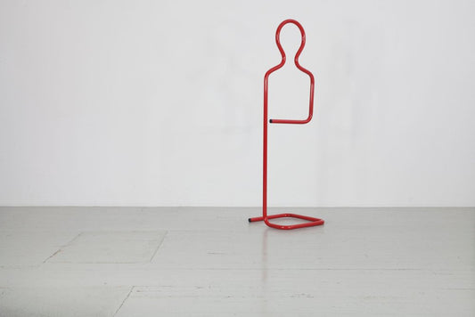 20th Century Red Lacquered Tubular Steel Mute Servant by Gae Aulenti, 1980s