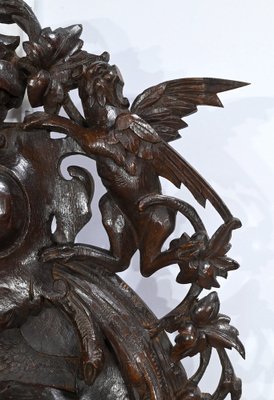 20th Century Renaissance Oak Clock, 1890s-RVK-1719998