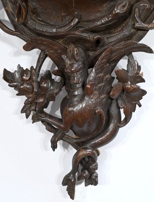 20th Century Renaissance Oak Clock, 1890s-RVK-1719998